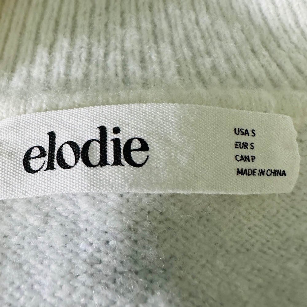 Elodie Cream Collared Knit Pullover Sweater Top Women's Size S - Picture 4 of 6